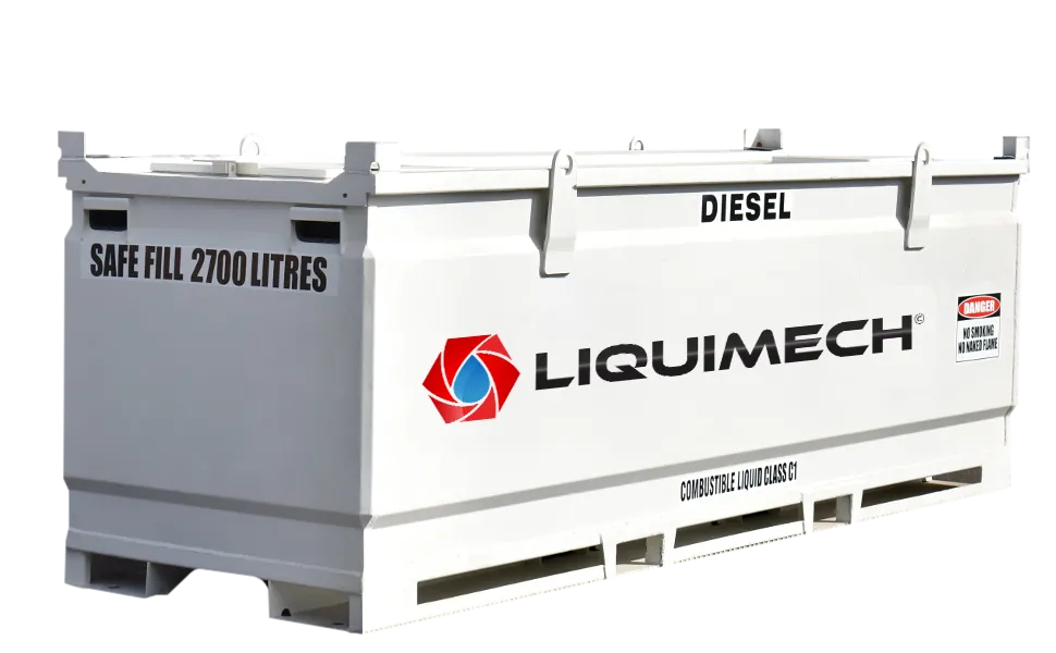Diesel bunded fuel tanks 3,000 litre steel cube fuel tank with 2,700 litre safe fill capacity 