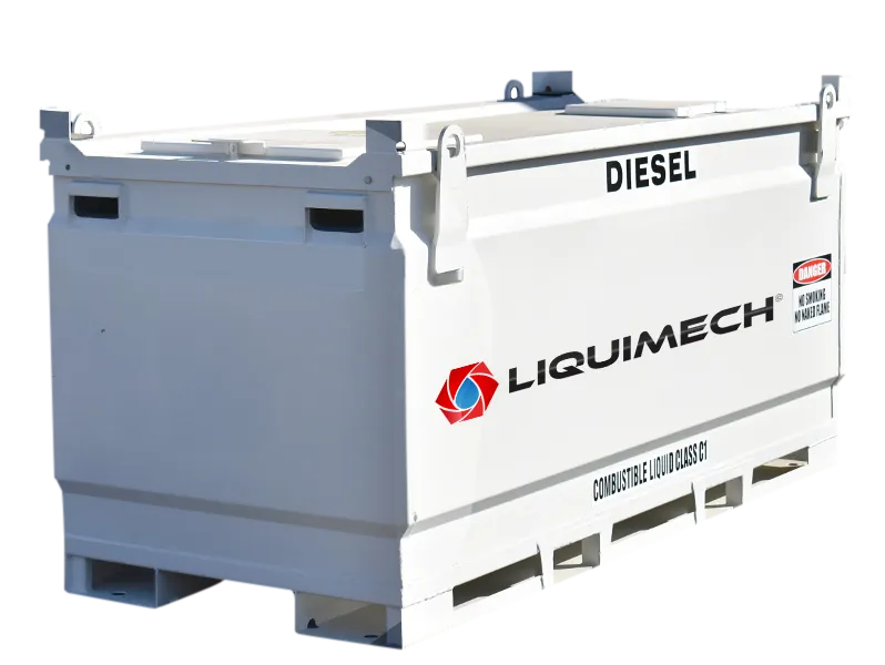 Diesel bunded fuel tanks 6,300 litre steel cube fuel tank with 5,950 litre safe fill