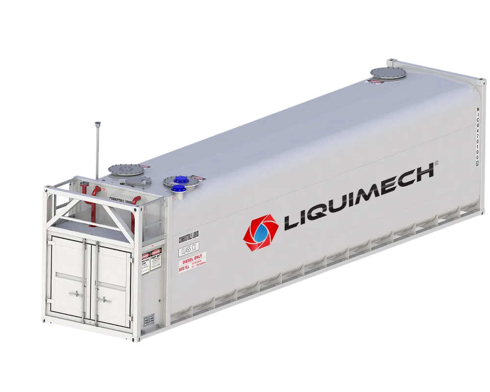 Diesel bunded fuel tanks 68,000 litre steel cube fuel tank with 65,500 litre safe fill capacity