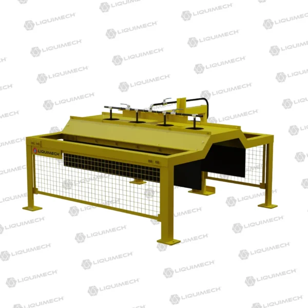 3D rendering of Liquimech advanced conveyor dust suppression for improving visibility, safety, and operational efficiency