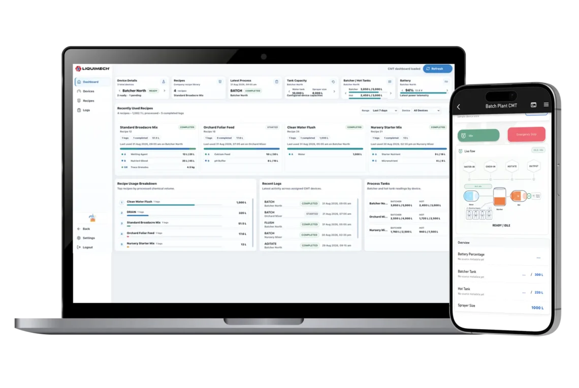AG Chemical Mixing Software mobile desktop