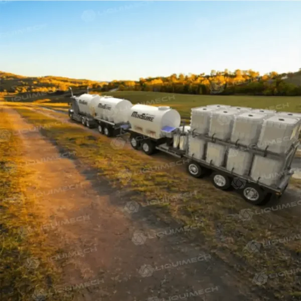 Agricultural spray tender chemical mixing tank by Liquimech