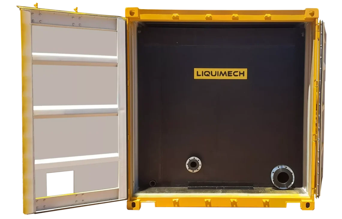 Liquimech's ready-to-ship container tank system with filtration and UV options