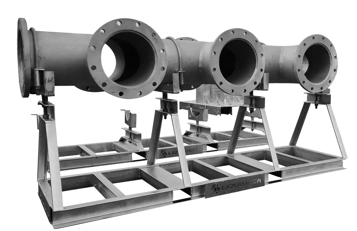 Custom pipe manifold in Australia for industrial fluid and gas distribution with multiple outlets