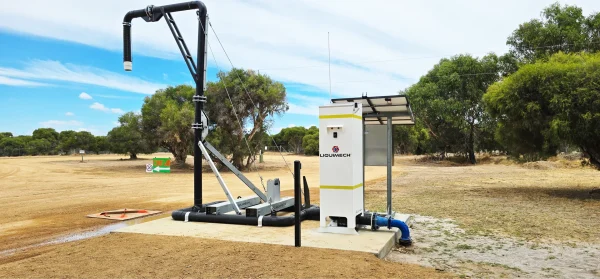 Durable and solar-powered Liquimech Bulk Water Fill Station for mining and construction applications