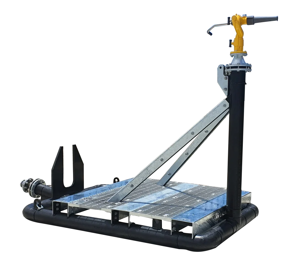 Dust Control Gun Sprinkler system with forklift pockets for easy deployment