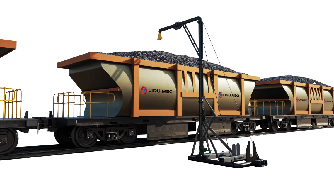 Dust suppression system for trains, railcars, heavy trucks, 789 dump trucks, and 6x4 tippers, reducing dust emissions on mining and haul routes.