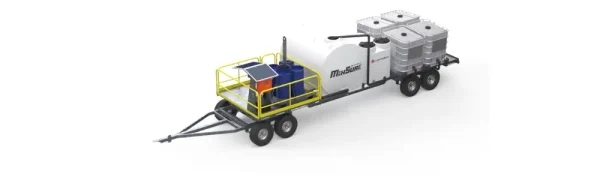 Energy-efficient trailed tank mixer optimised for chemical dosing and process consistency