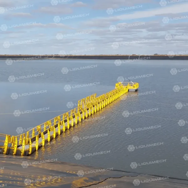 Floating platform made from multiple modular Liquimech heavy duty pontoons