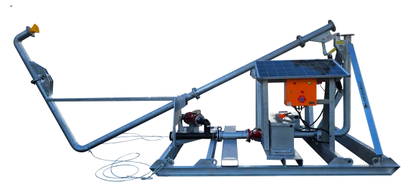 Foldable Stand pipe system with solar-powered operation for off-grid locations