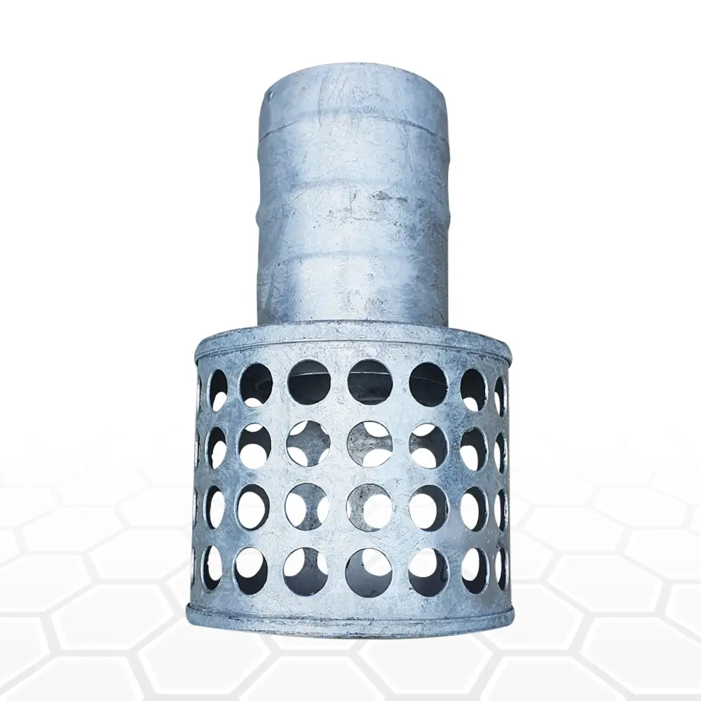 Galvanised pump strainers designed for irrigation, agriculture, and industrial pumping systems