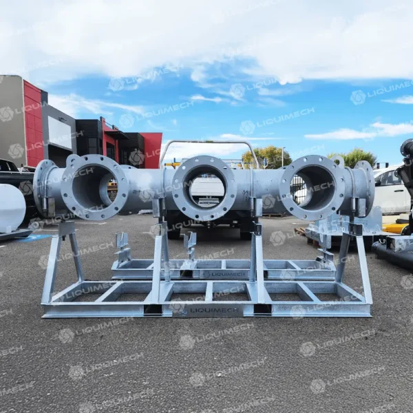 HDPE pipe manifold in Australia with corrosion-resistant and long-lasting construction by Liquimech