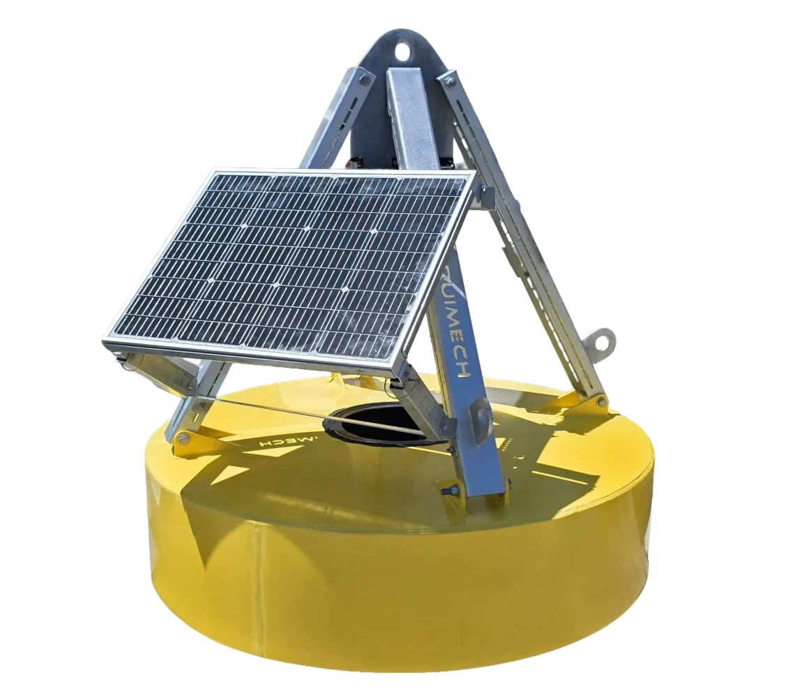 HDPE pump float with solar-powered system for efficient dewatering and remote site pumping