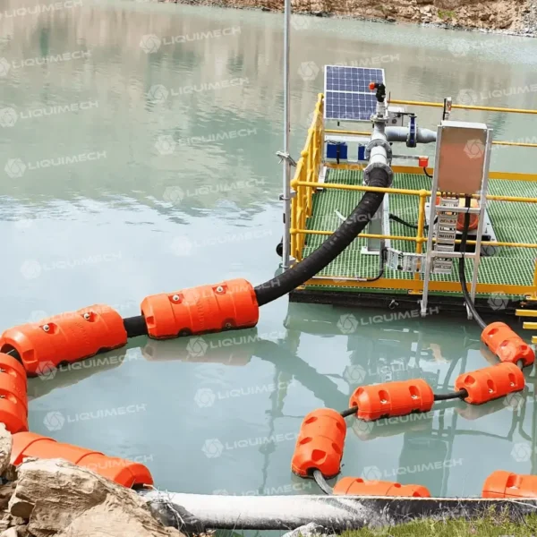 Heavy-duty Liquimech cable floats for industrial pipeline flotation.