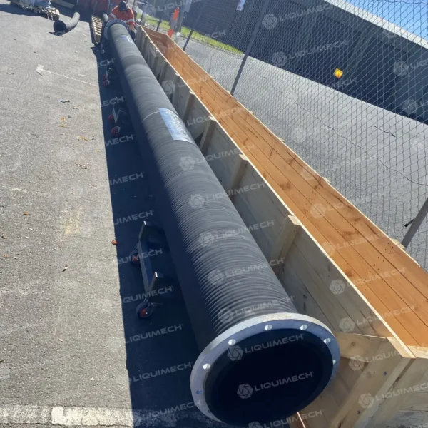Heavy-duty industrial hoses manufactured by Liquimech for mining and industrial operations
