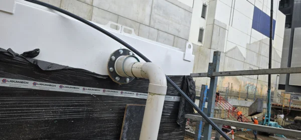 Heavy-duty sedimentation tank during factory assembly