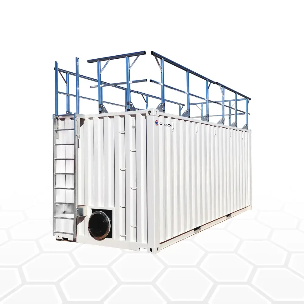 Industrial container tank system providing flexible storage and easy relocation