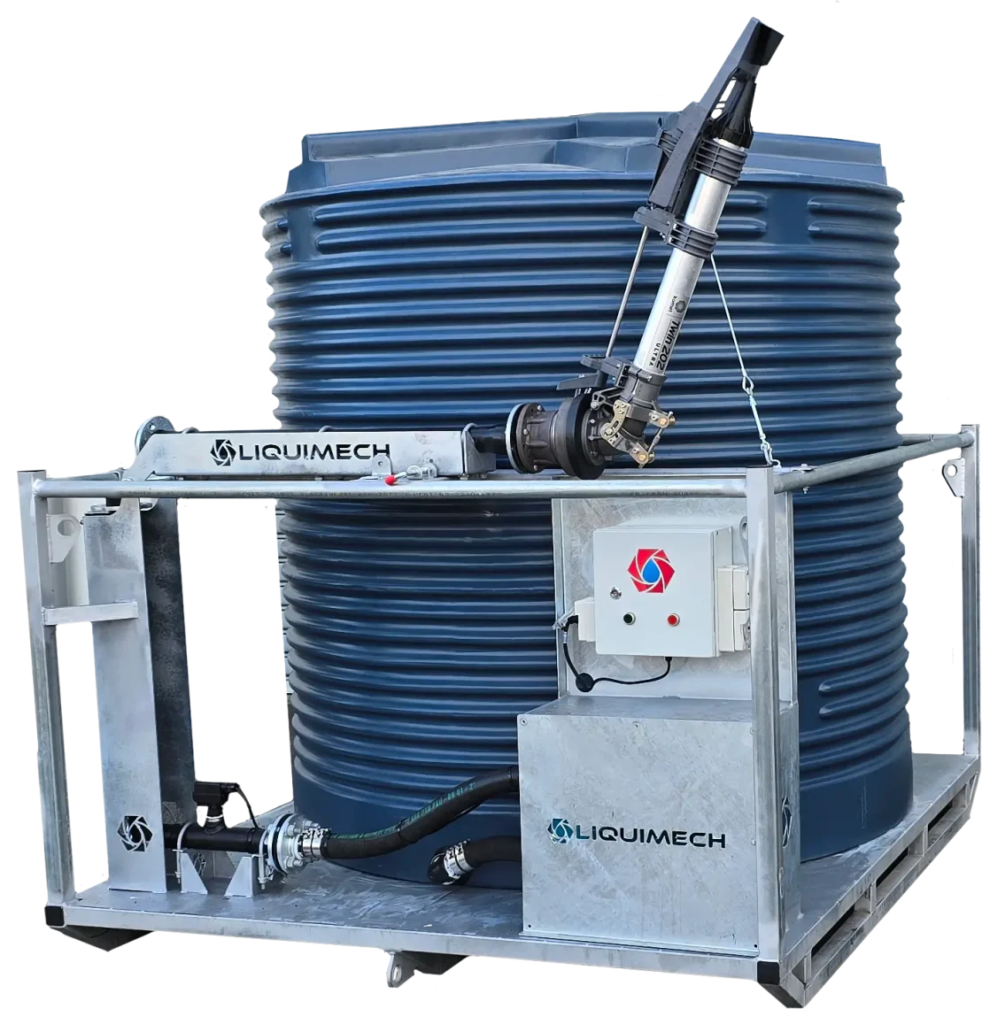 Industrial dust suppression system using Liquimech water cannon