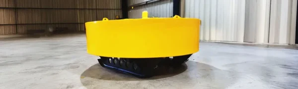 Industrial submersible pump floats with skid for reliable flotation in harsh environments