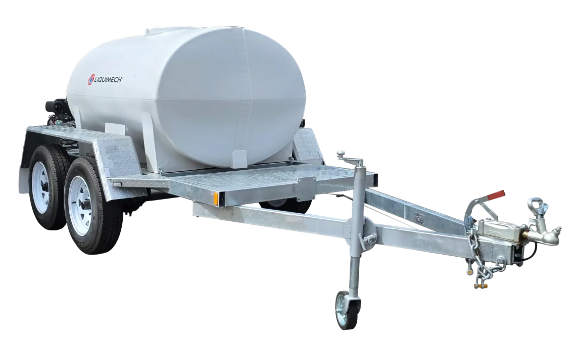Industrial washdown unit on trailer for remote civil construction site cleaning