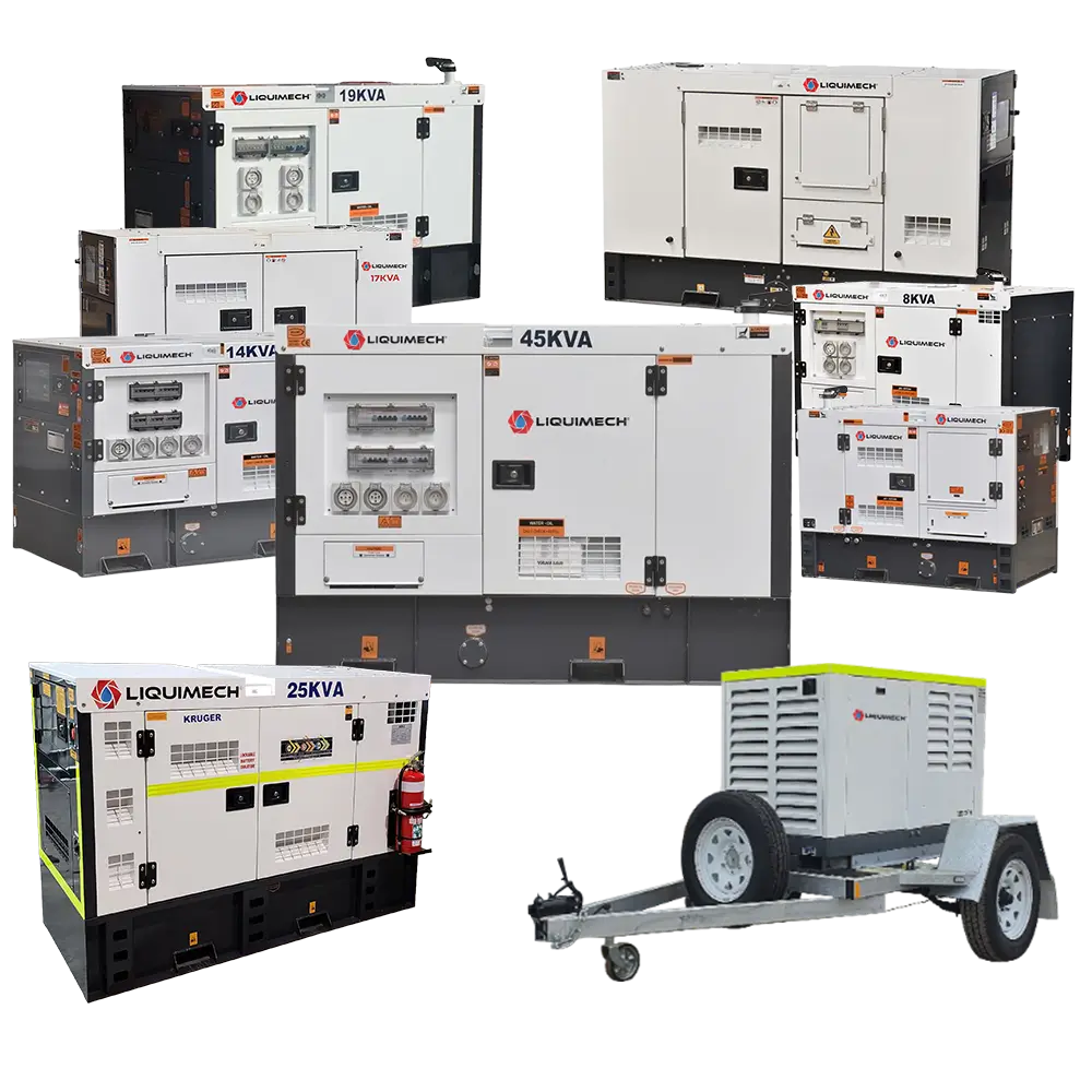 “Liquimech 7–715 kVA diesel gensets & mine spec generators