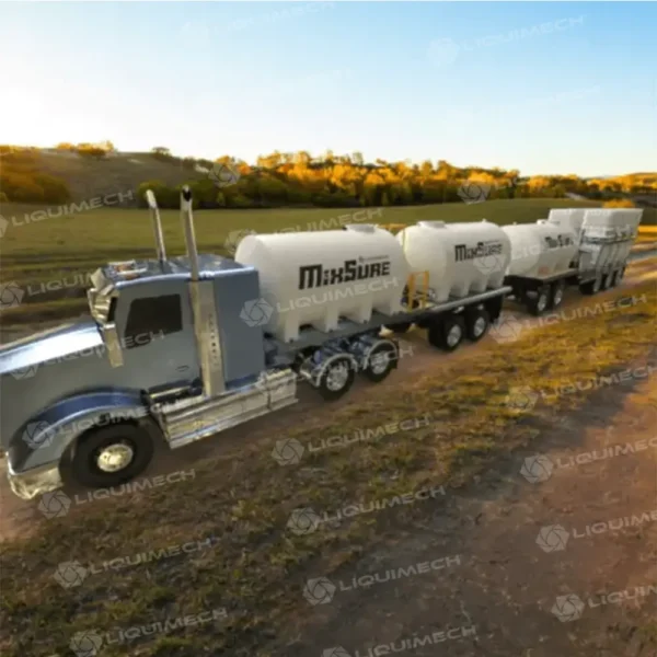 Liquimech AG chemical mixing tank for automated agricultural chemical mixing