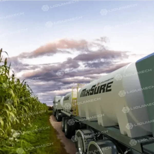 Liquimech AG chemical mixing tank with automated measurement and dosing