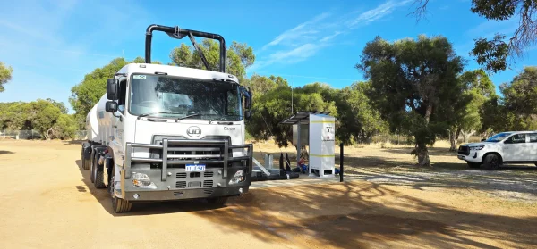 Liquimech Bulk Water Fill Station with real-time monitoring and secure access for harsh environments
