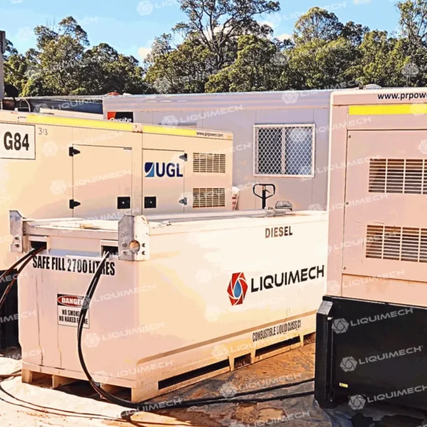 Liquimech Bunded fuel tank for diesel with integrated spill containment and safety features