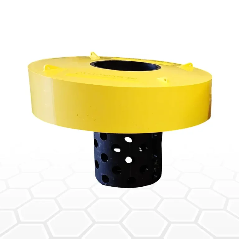 Liquimech Donut Pontoons delivering safe and stable flotation for submersible pumps in mining, construction, and dewatering applications.