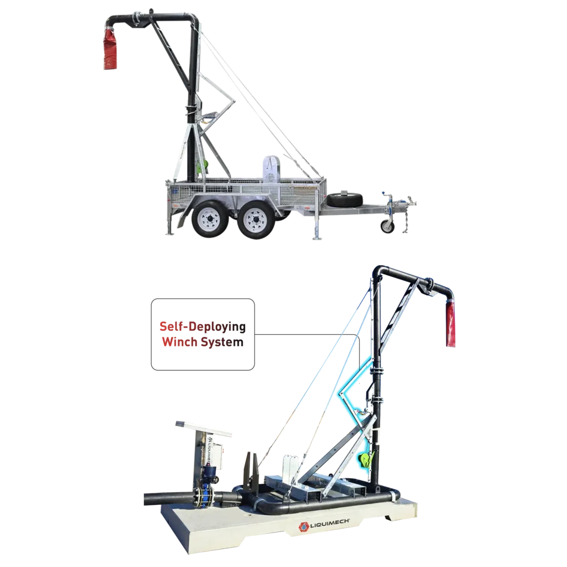 Liquimech HDPE Standpipes with Mobile Trailer and Self-Deploying Winch System