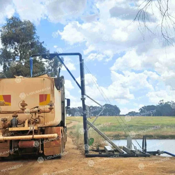 Liquimech HDPE standpipe installed at a remote mining water transfer site
