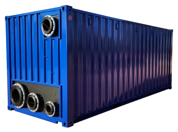 Liquimech Liquid Storage Containers skid-mounted design with fork pockets