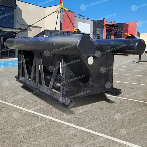 Liquimech Polyethylene Pontoons manufactured from UV-stabilised HDPE for pump flotation applications