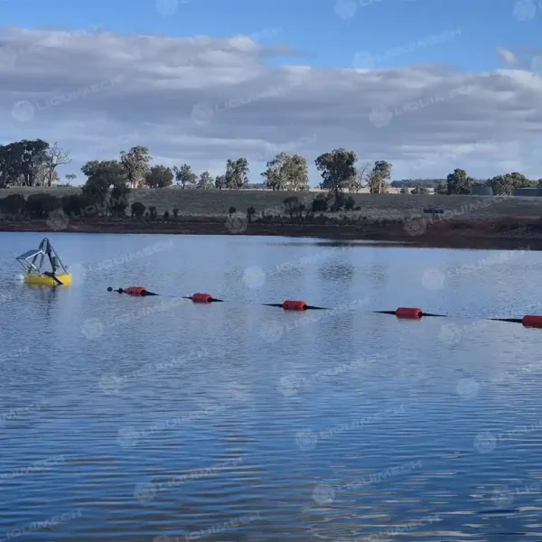 Liquimech Round Donut Pontoon with optional winch upgrade for safer deployment, retrieval and reduced manual handling on remote water sites.