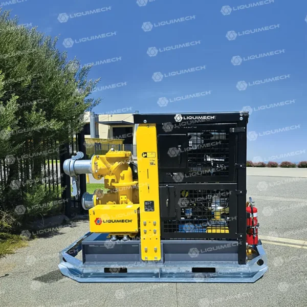 Liquimech Standpipe Pump Packages skid-mounted pump with integrated blast protection and fire extinguisher