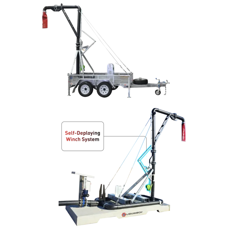 Liquimech Trailed Stand pipe and Self Deploying Winch Option