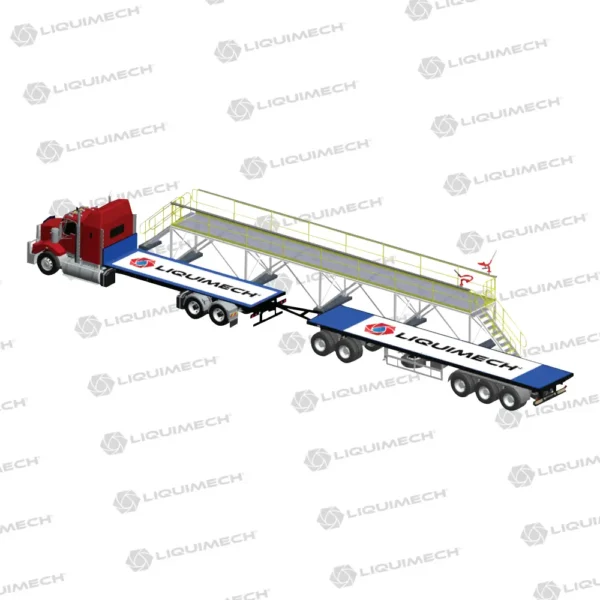 Liquimech Wash Down Access Platforms and Walkways providing safe elevated access for truck and equipment cleaning