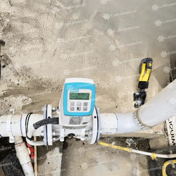 Liquimech Water flow meter on site and used in industrial process control systems