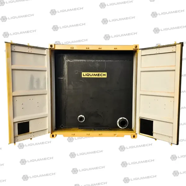 Liquimech bulk water storage solution, showing its compact, portable design for efficient water management.