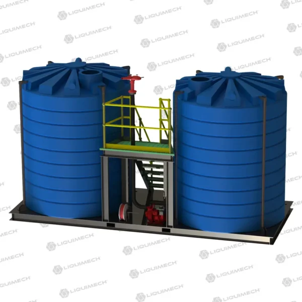 Liquimech compact self-contained wash bay for industrial and civil construction vehicle cleaning