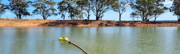 Liquimech complete liquid management control system with floating pontoons for floating pump access in mining sites