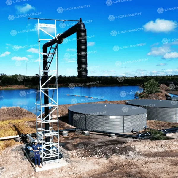 Liquimech cyclone-rated pipe spooling for bulk water distribution for heavy-duty site operations