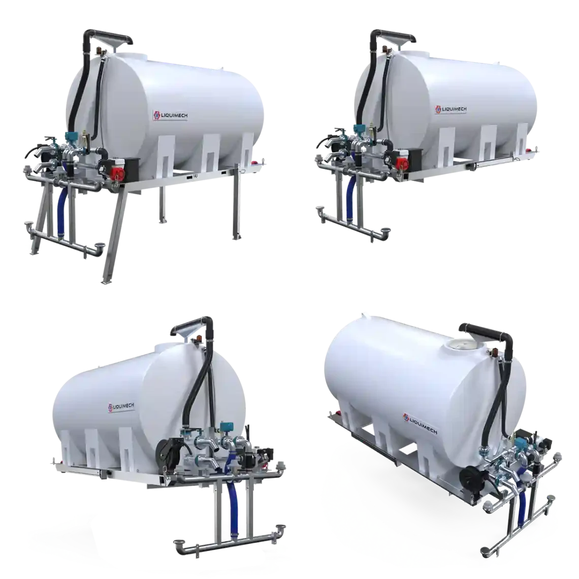 Liquimech easy truck convert skid-mounted water cart for mobile water delivery
