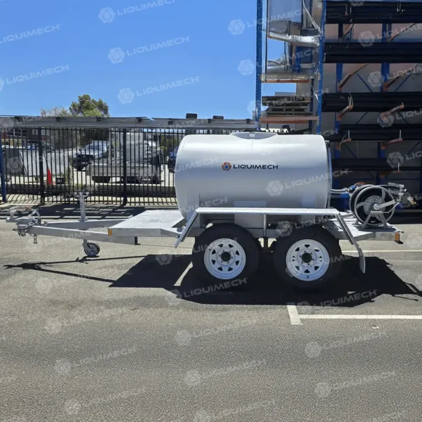 Liquimech fire fighting trailer on standby for municipal emergency response