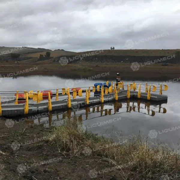 Liquimech floating walkway modules configured for changing water levels and site access requirements