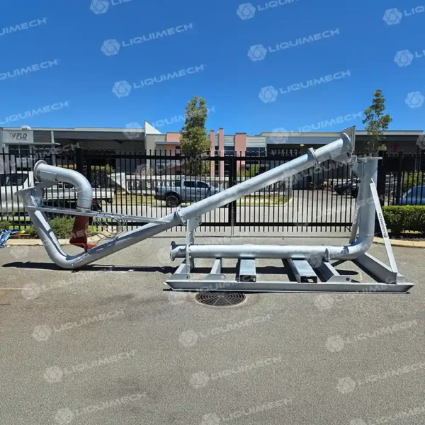 Liquimech foldable galvanised J stand for mining and industrial applications