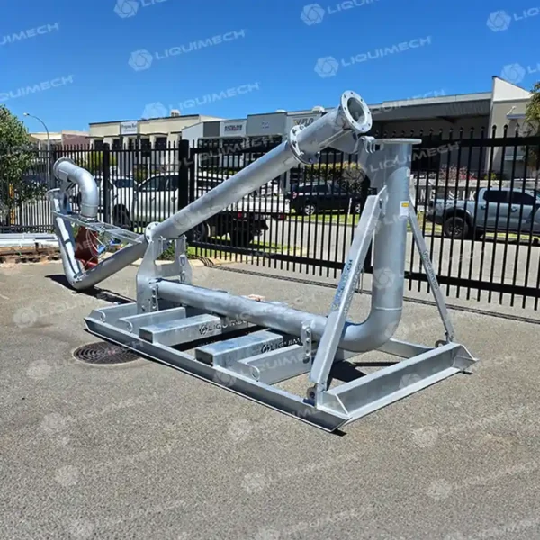 Liquimech galvanised J stand for industrial water filling