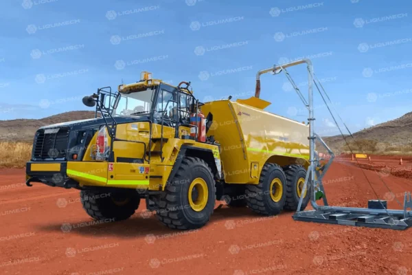 Liquimech galvanised portable J stand engineered for easy relocation and bulk water supply