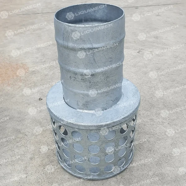Liquimech galvanised pump strainer for protecting water pump inlets